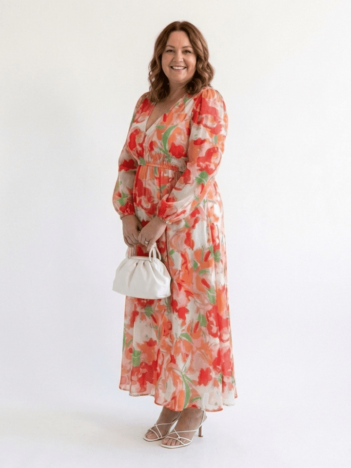 ALTHEA™ | Long Sleeve Floral Maxi Dress