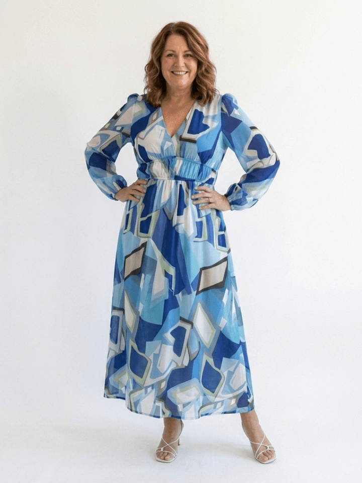 ALTHEA™ | Long Sleeve Floral Maxi Dress