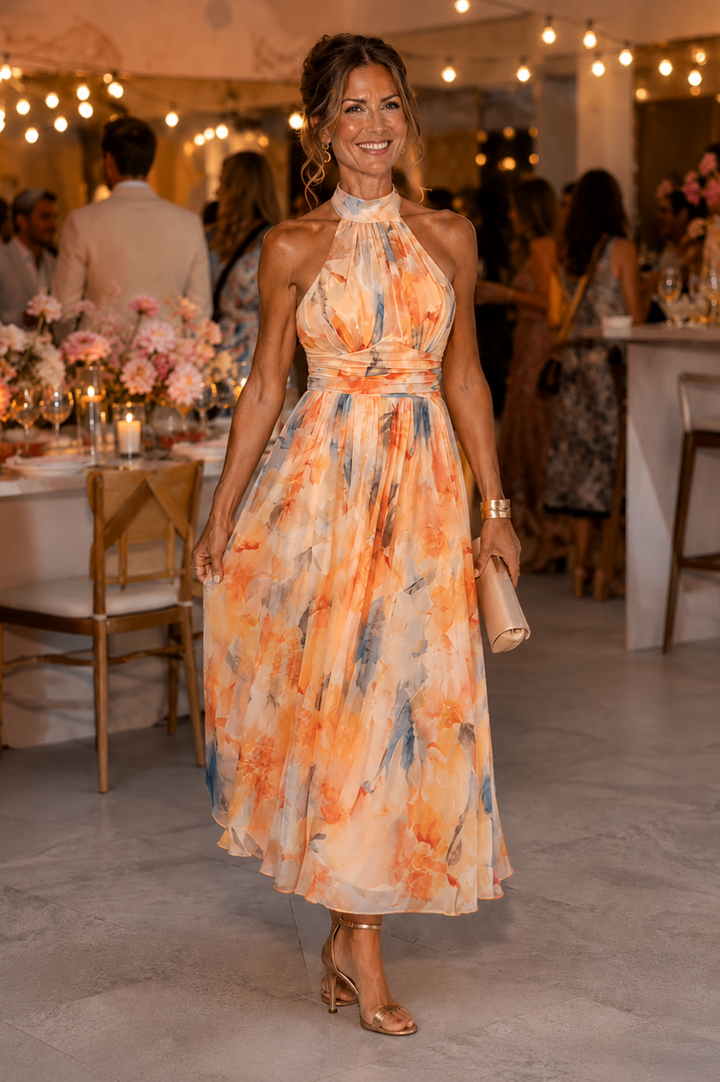 Aurora | Halter Neck Maxi Dress