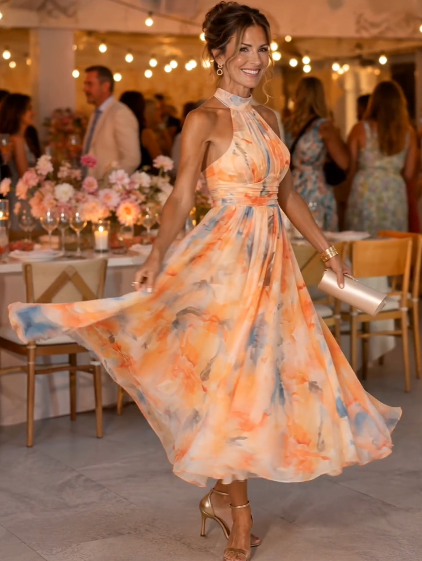 Aurora | Halter Neck Maxi Dress