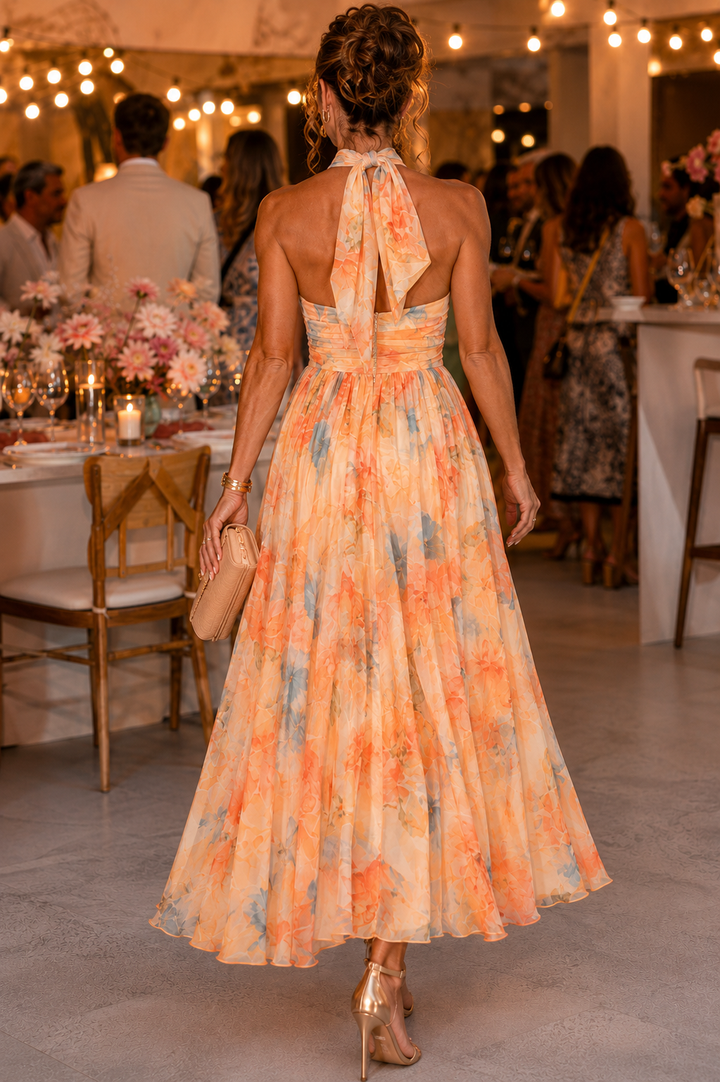 Aurora | Halter Neck Maxi Dress