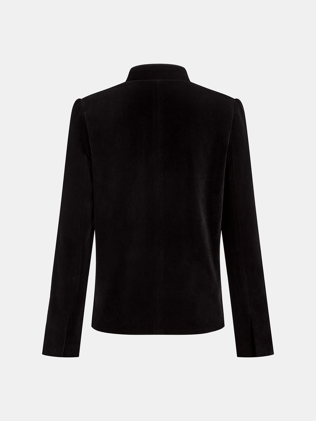 Velvet Stand Collar Blazer