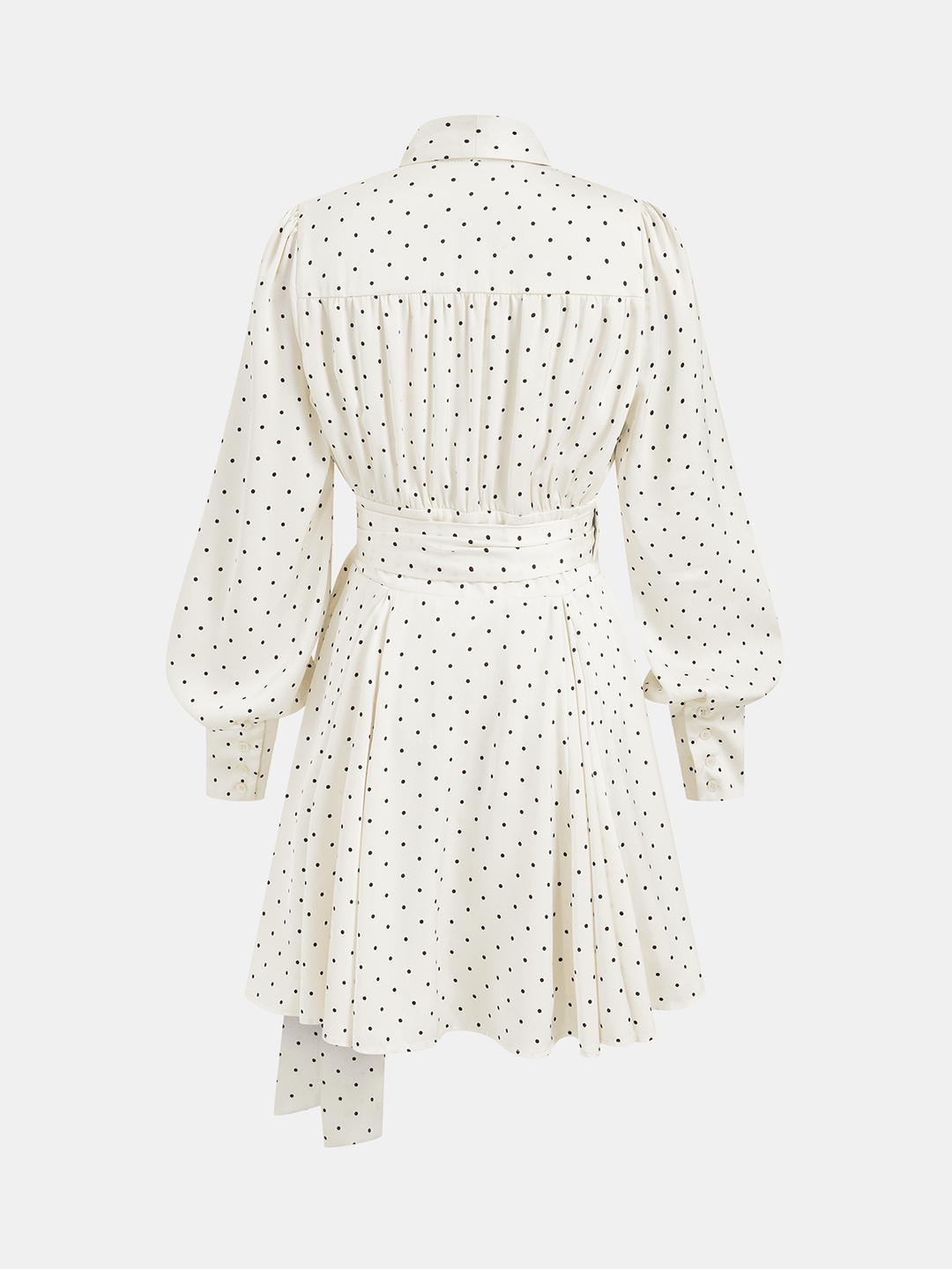 Polka Dot Wrap Tie Waist Mini Dress