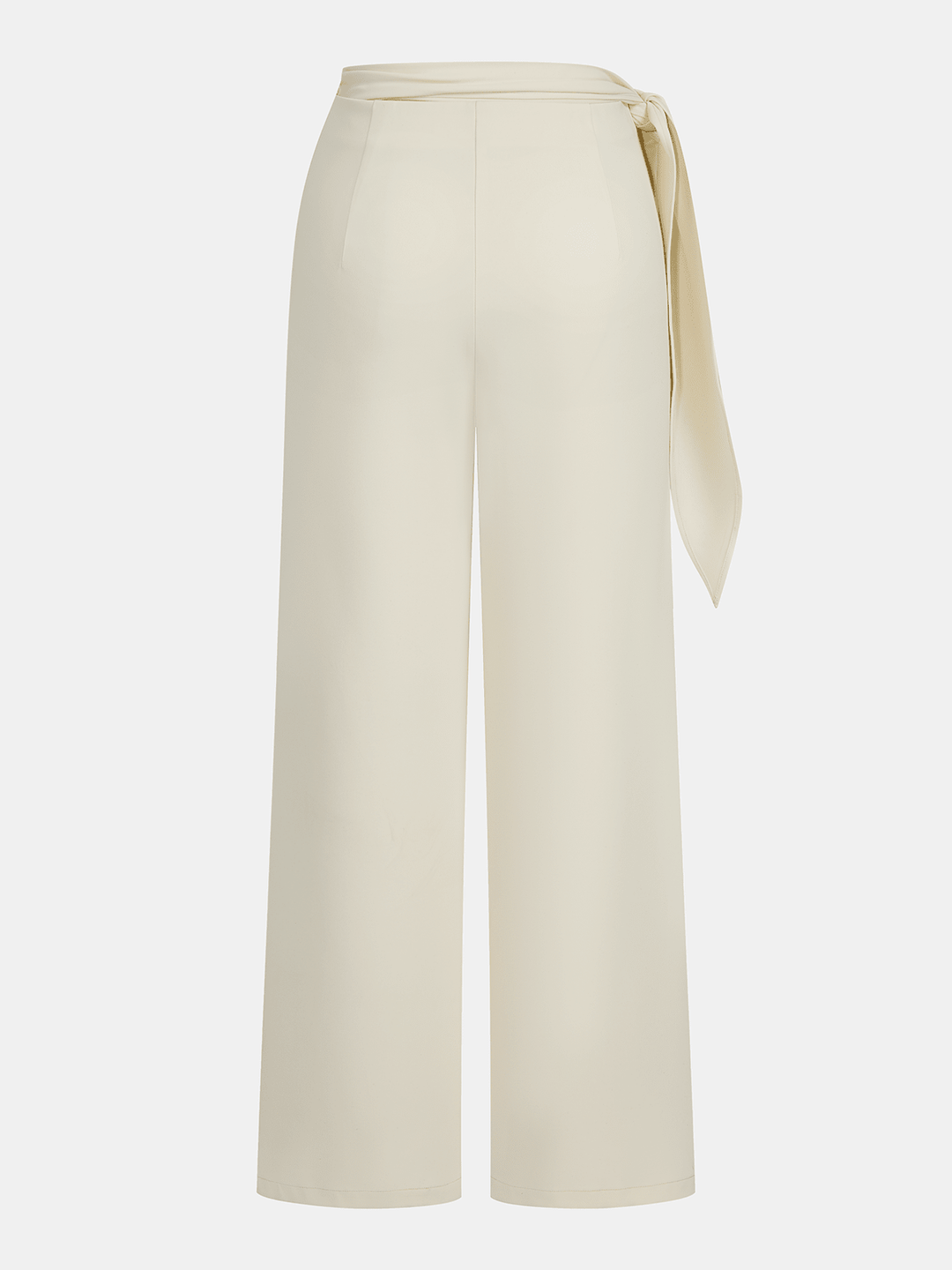 Draped Wrap Wide-Leg Pants