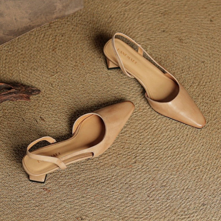Arlise Leather Slingback Pumps