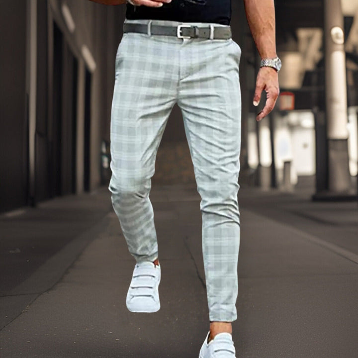 Elegant Checked Men's Trousers | Comfortable, Tailored Fit, Versatile Style