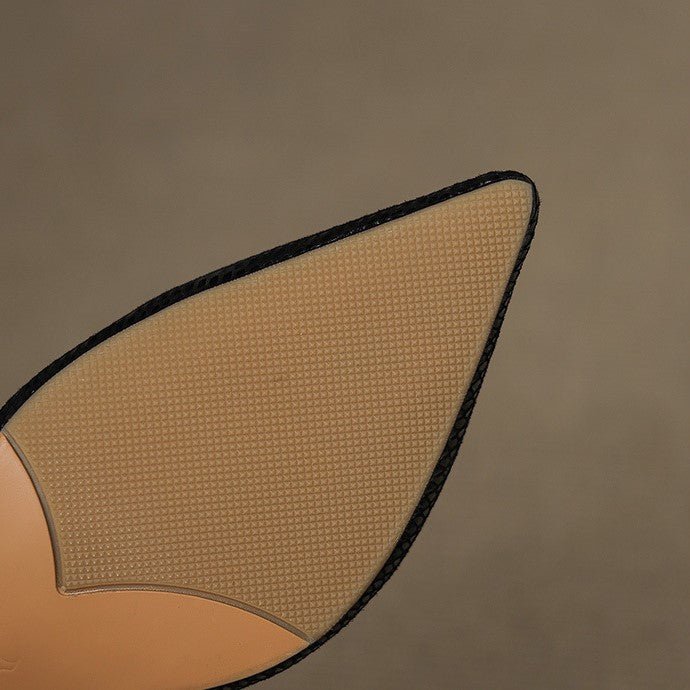 Céliane Pointed Leather Slingback Heels