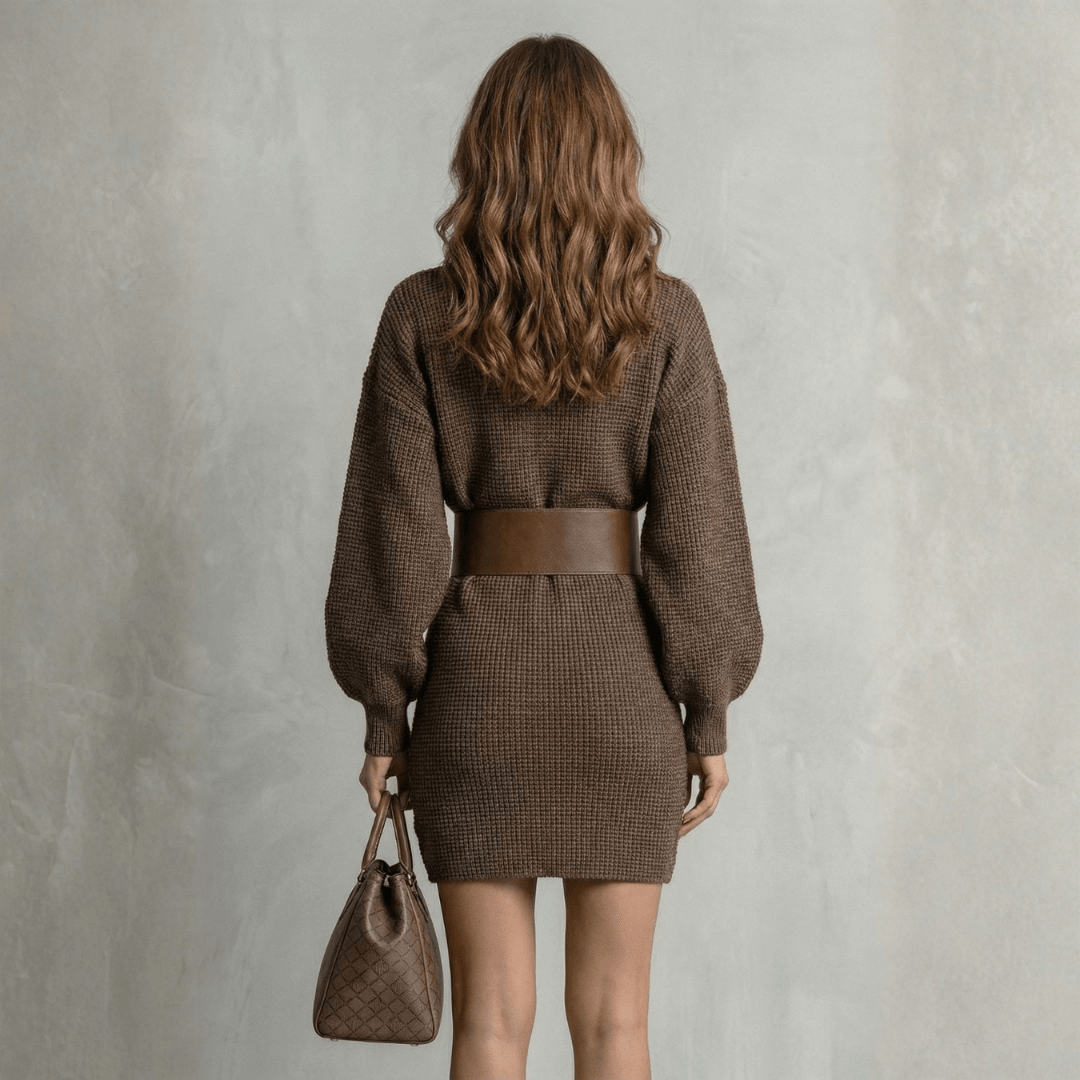 CLARA™ | Structured Belt Knit Dress