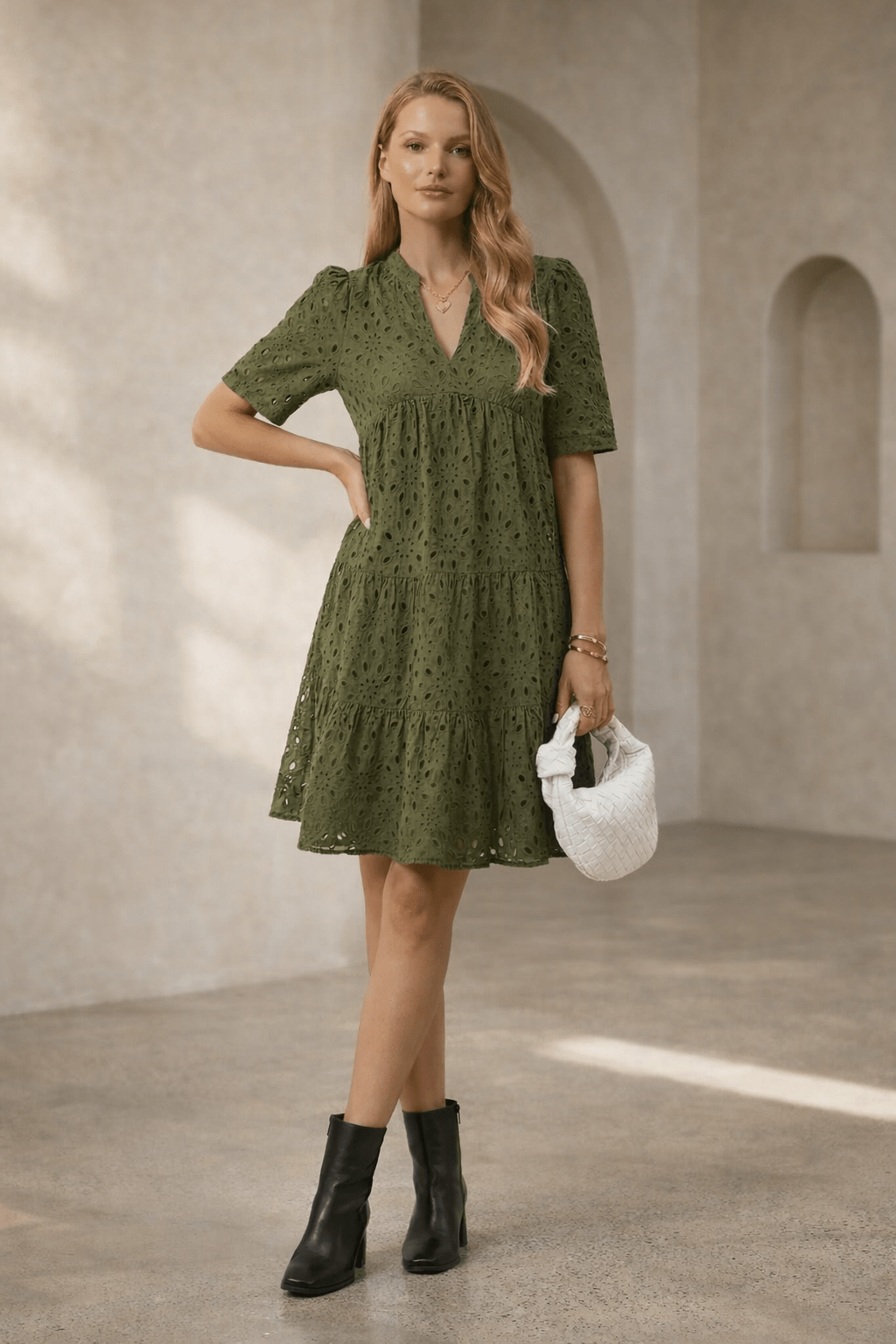 Isla | Broderie Mini Dress