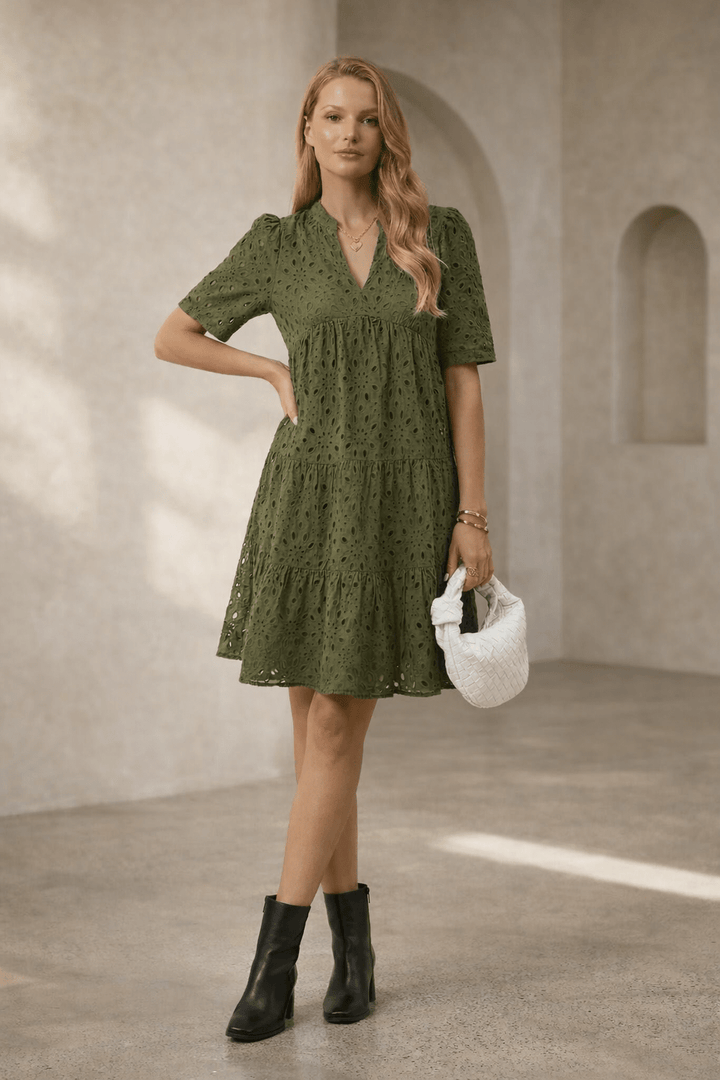 Isla | Broderie Mini Dress