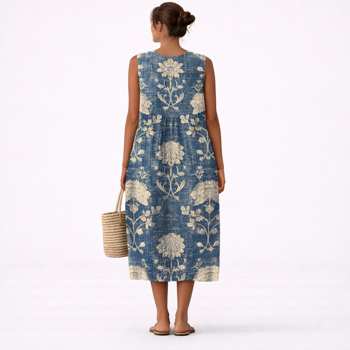 Alberte | Classic Midi Floral Dress