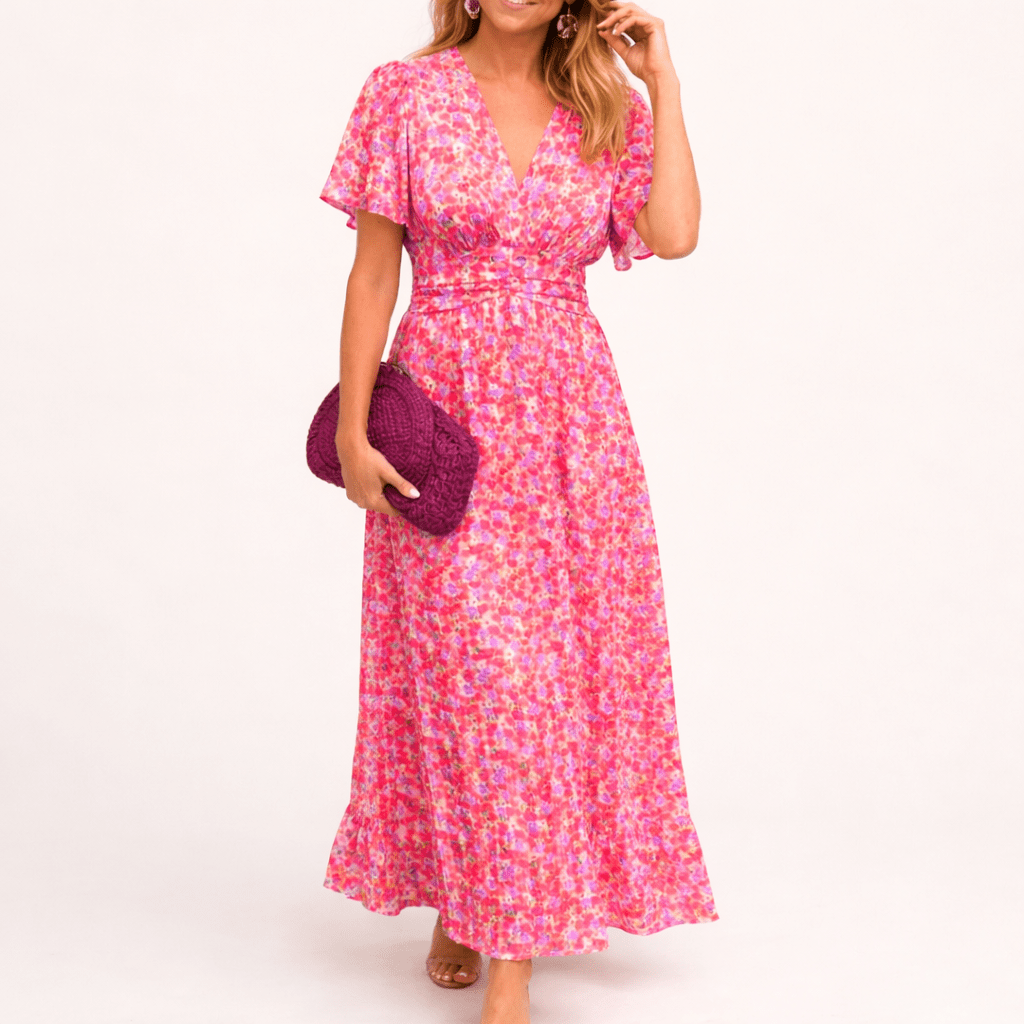 FAITH™ | Elegant Long Dress With Flowers
