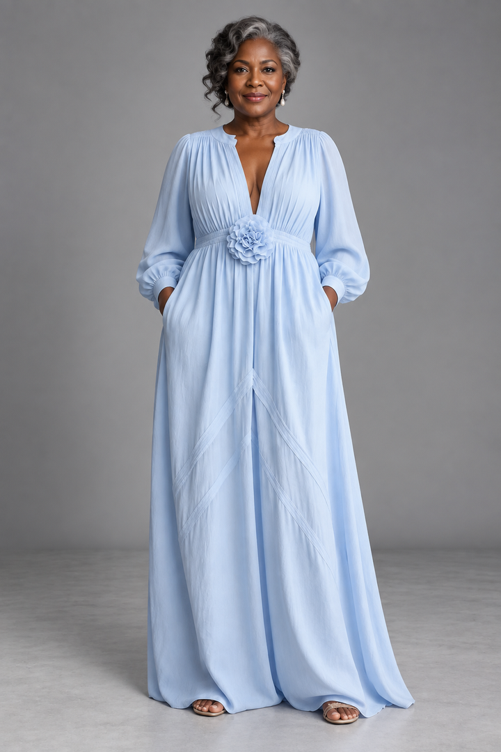 Funmi | 3D Floral High-Waist Maxi