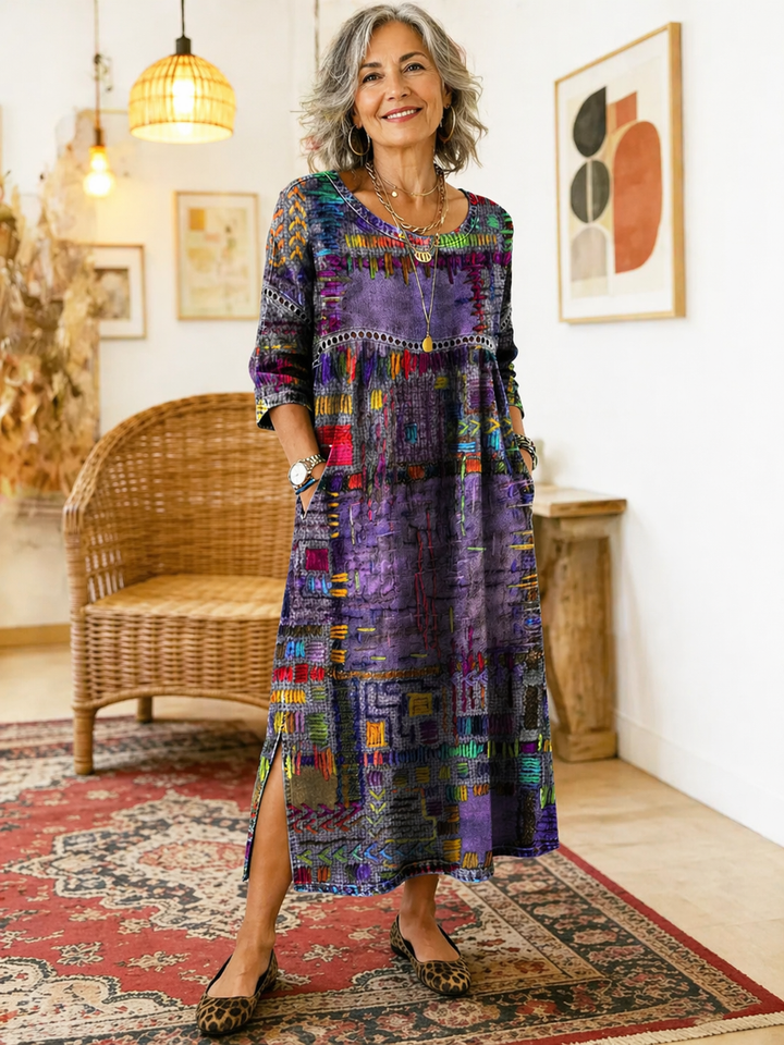 Manuela | Denim Patchwork Dress