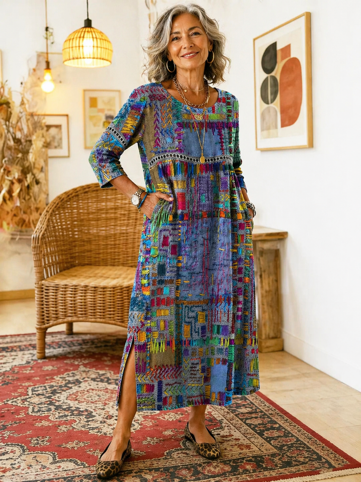 Manuela | Denim Patchwork Dress