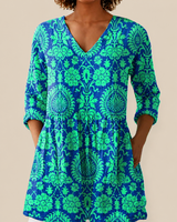 Romy | Long Blouse with Striking Pattern