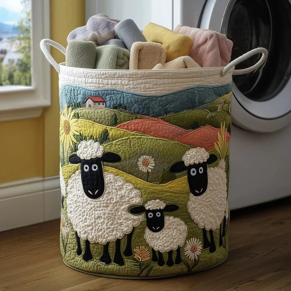 Sue | Hand-Quilted Laundry Basket