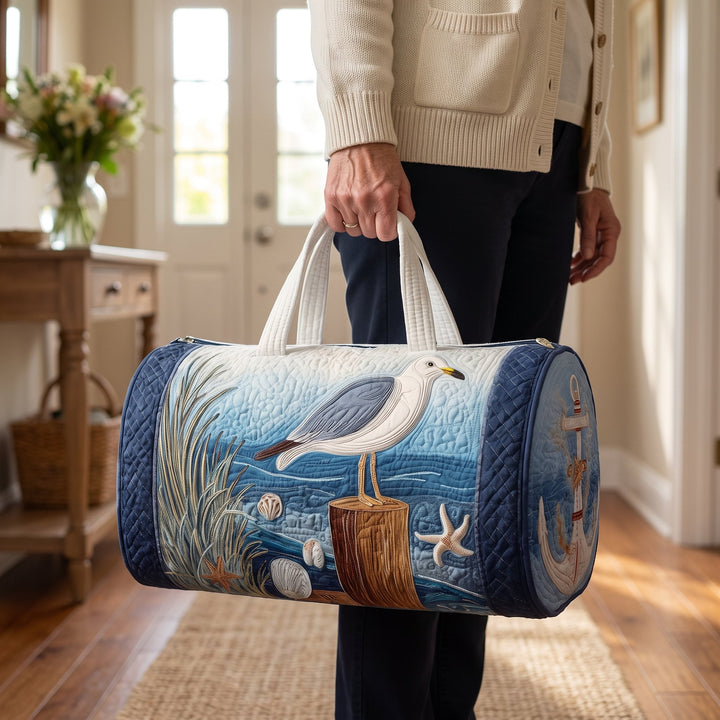 Coastal Gull Quilted Duffle Bag