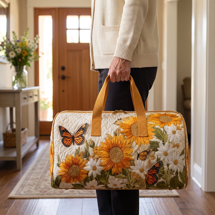 Bright Fields Quilted Duffle Bag