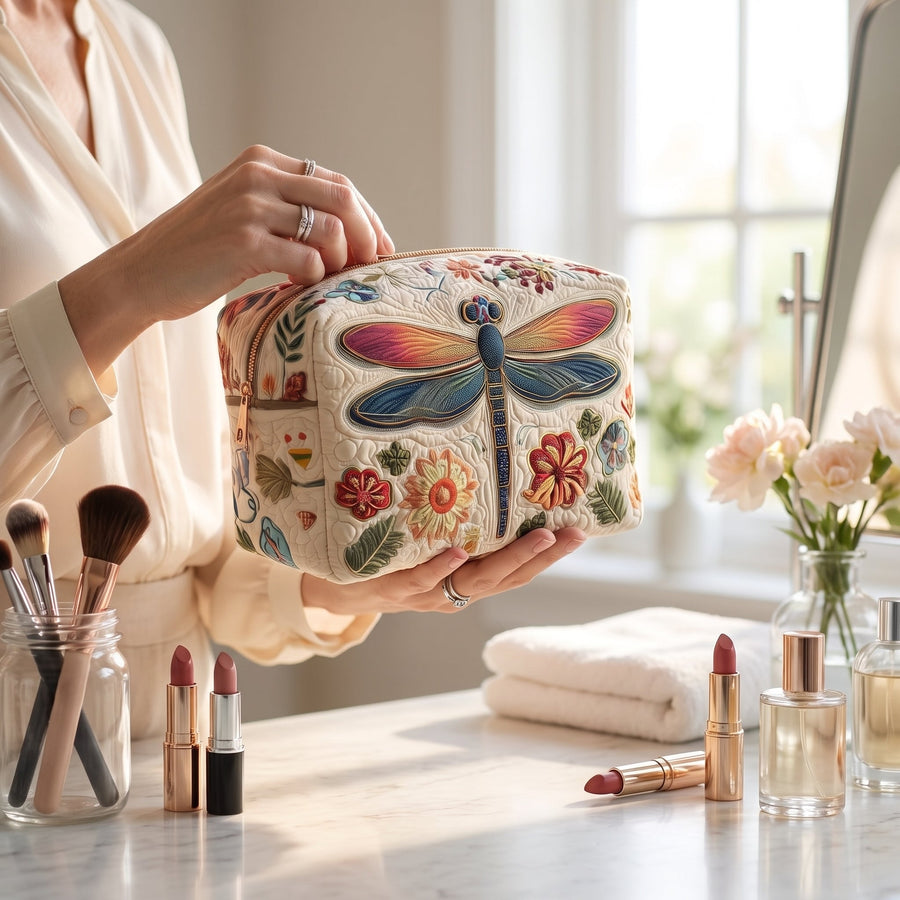 Breeze Catcher Quilted Makeup Bag