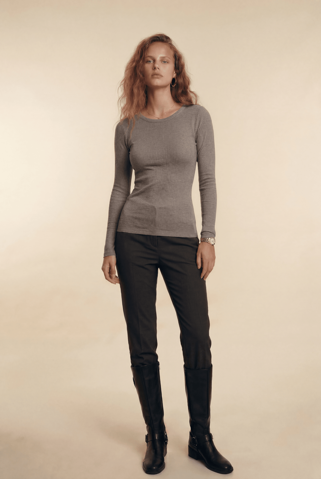 Davina | Slim-Fit Crewneck Top