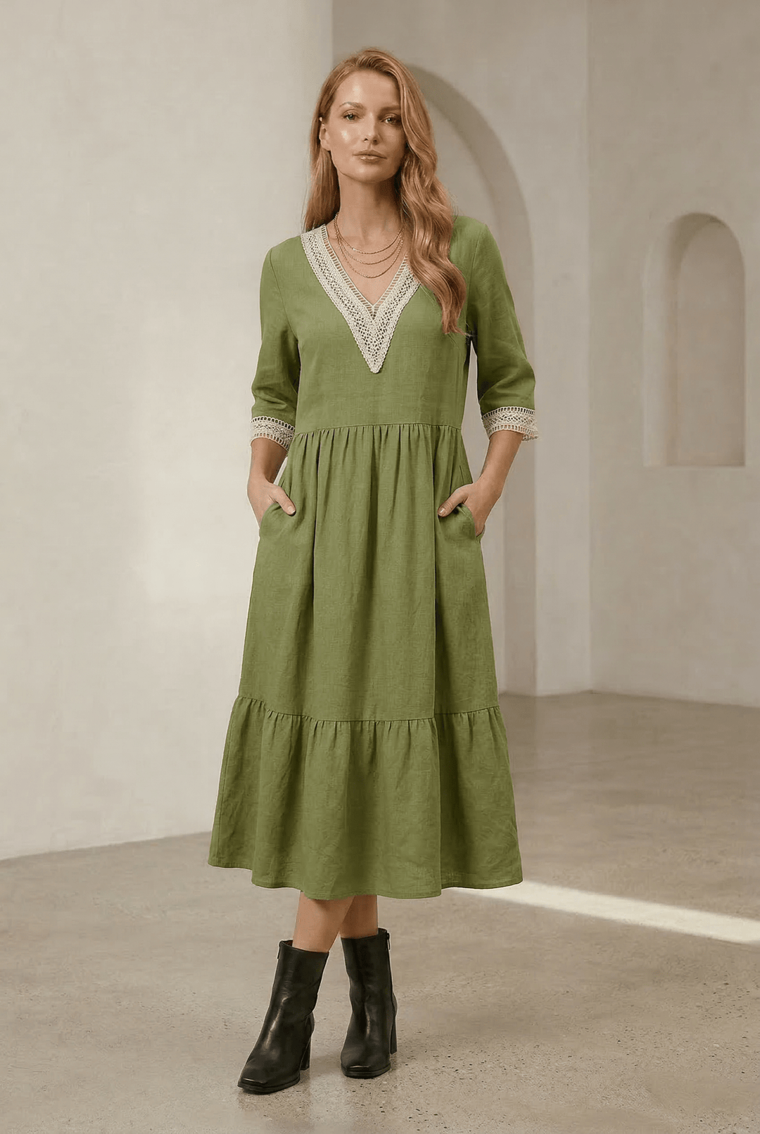 Elvira | Elegant Midi Dress