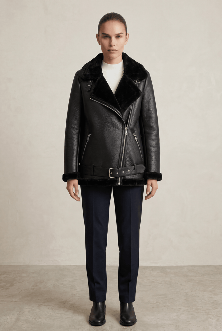 VERA | Shearling Biker Jacket