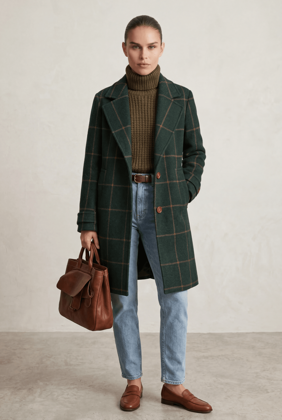 SIENNA | Checked Tailored Coat