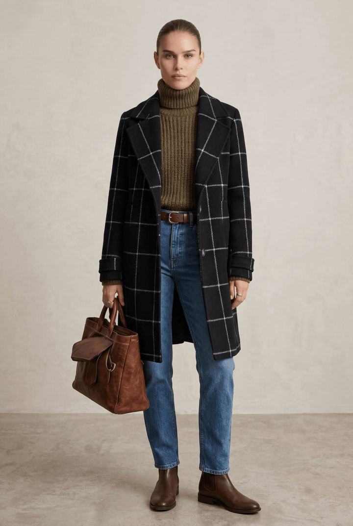 SIENNA | Checked Tailored Coat
