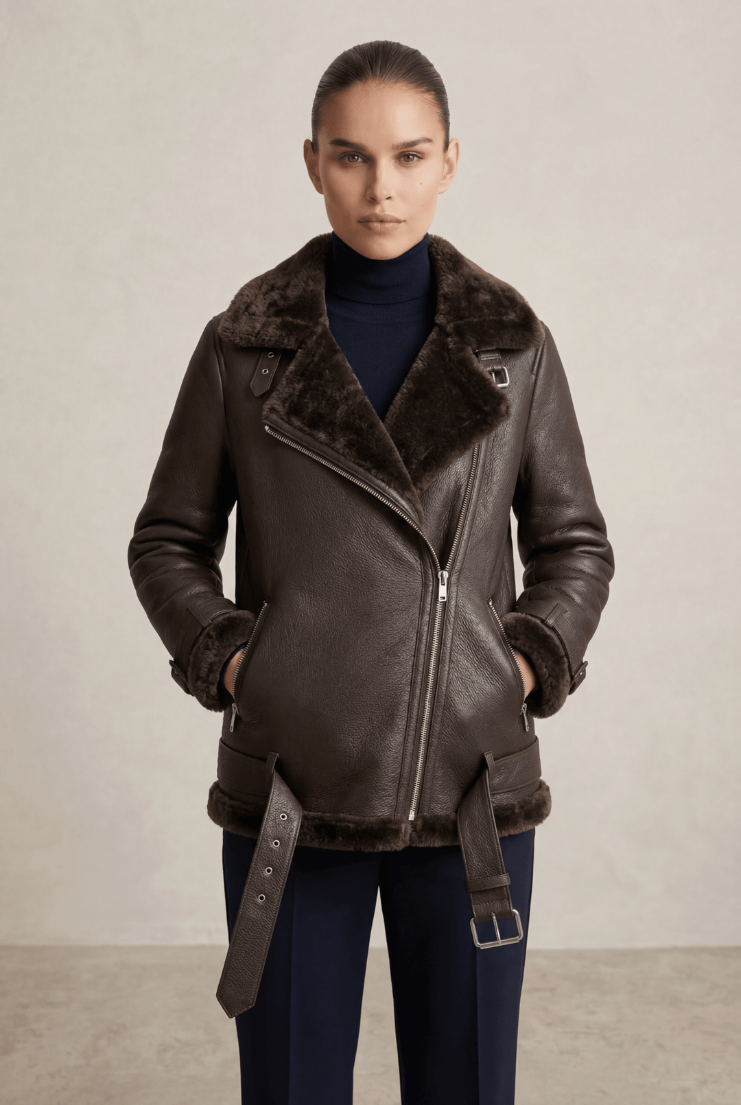 VERA | Shearling Biker Jacket