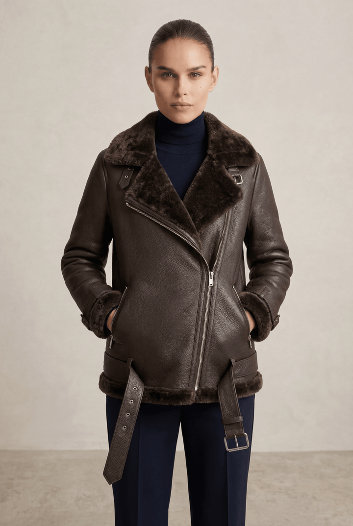 VERA | Shearling Biker Jacket