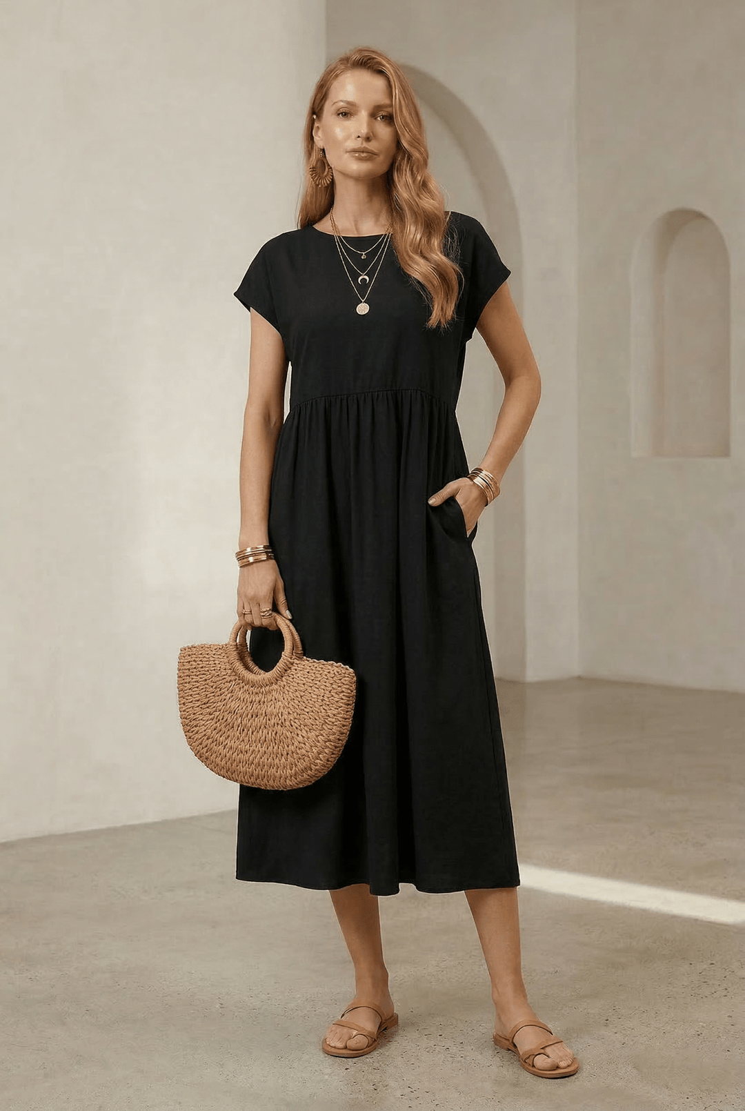 Celeste | Elegant Wrap Midi Dress