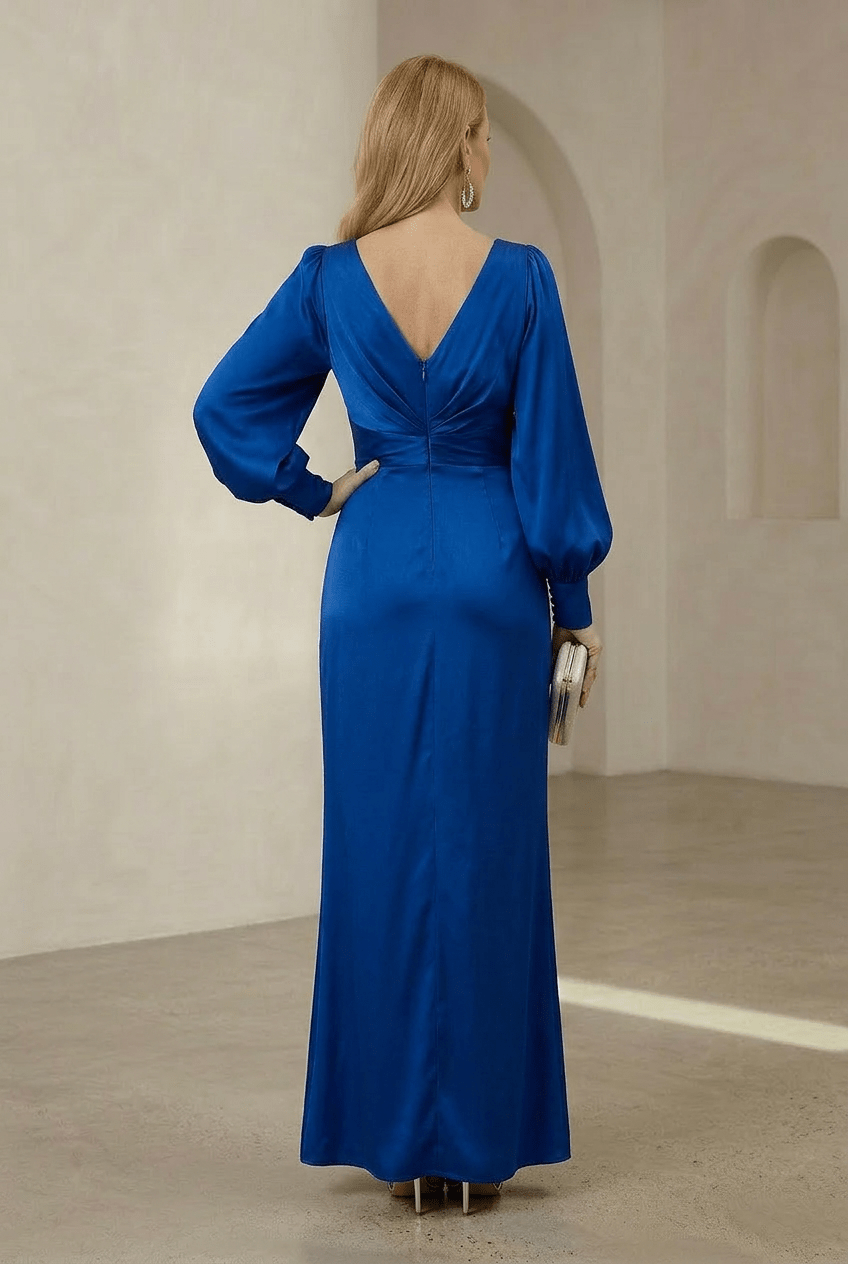 Liora | Elegant Draped Maxi Dress