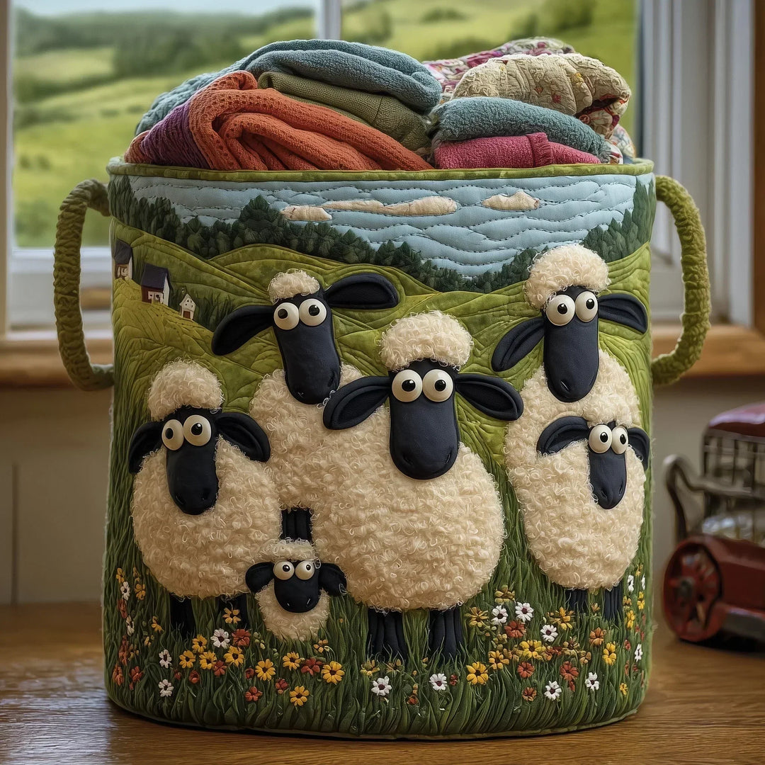 Sue | Hand-Quilted Laundry Basket