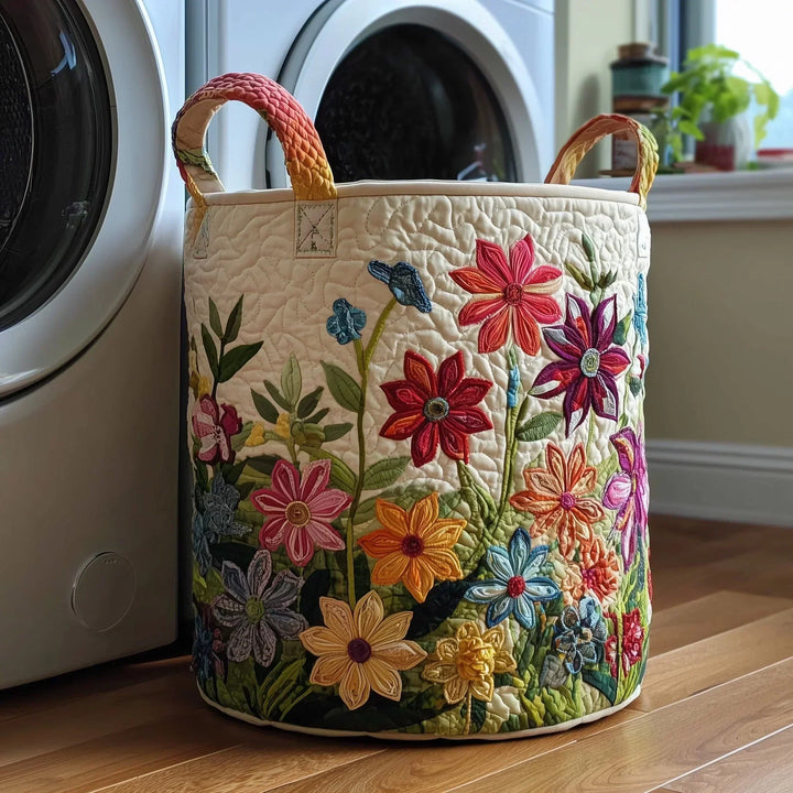 Sue | Hand-Quilted Laundry Basket