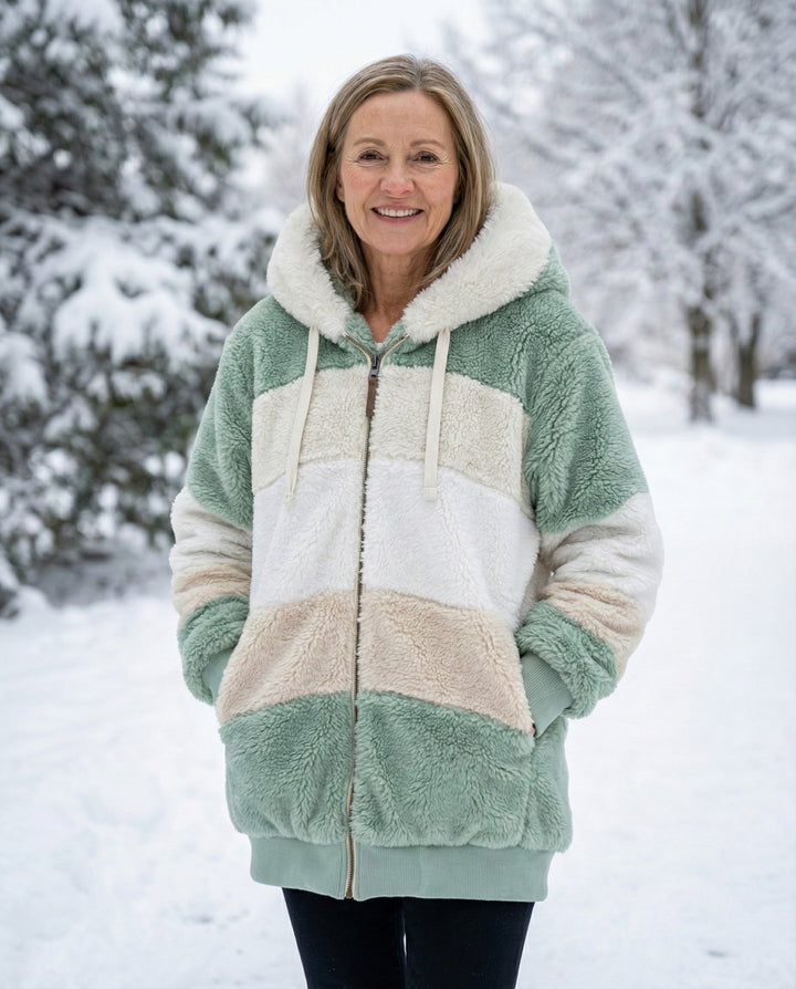 Beverley | Colorblock Plush Jacket