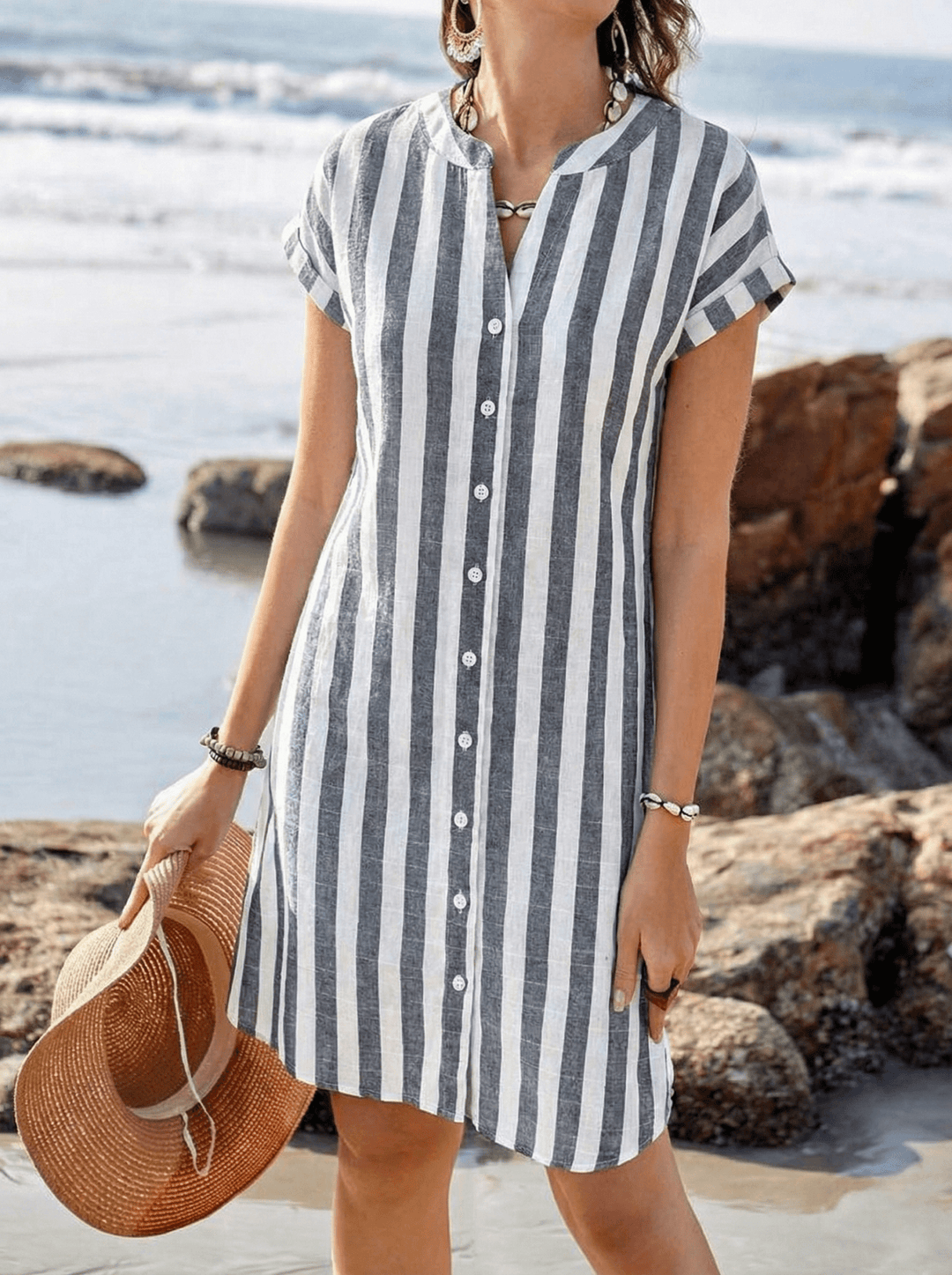 PAMELA ™  | Elegant Striped Dress