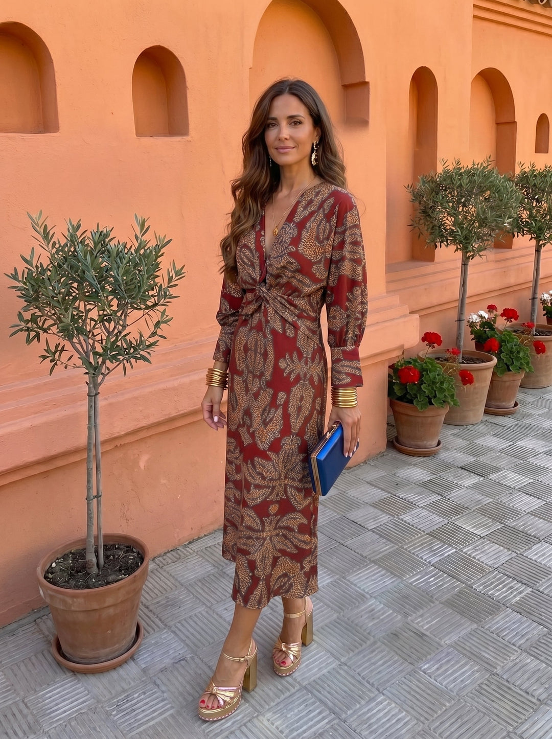 Silvia™ | Midi dress with print