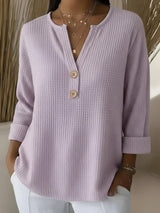 Henley Button Top for Women
