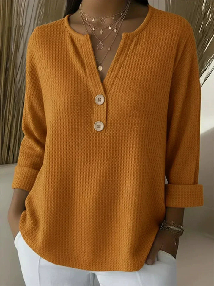 Henley Button Top for Women