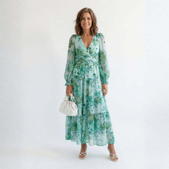 ALTHEA™ | Long Sleeve Floral Maxi Dress