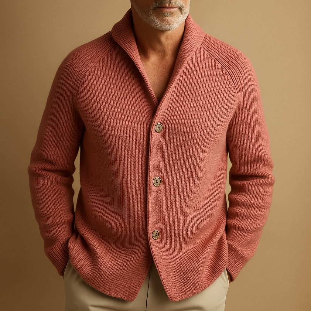 Sil | Cord Cardigan For Men