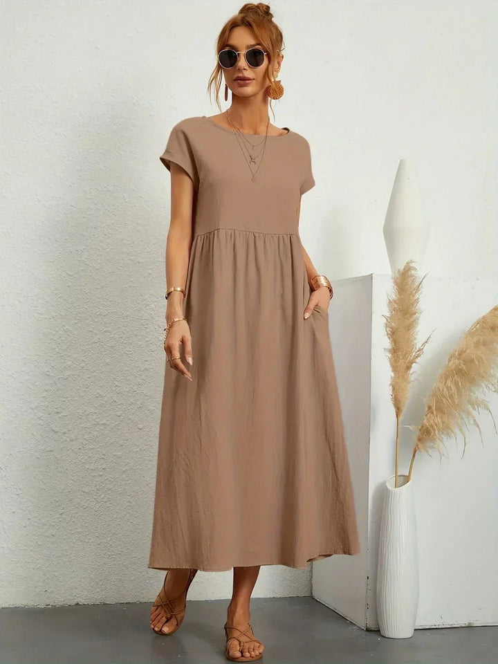 GABRIELLE™ — A Flowing Midi Dress with Timeless Elegance