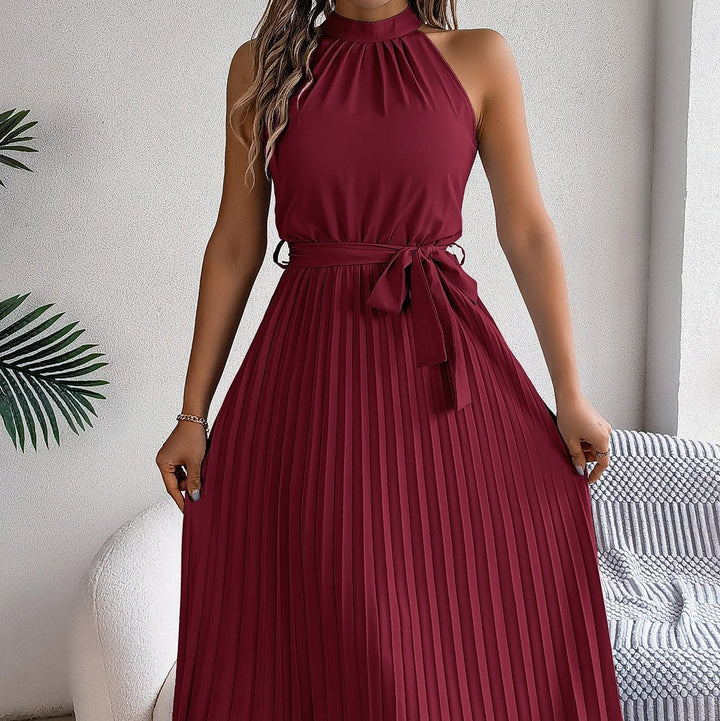 CEDRINE™ – Graceful Pleated Midi Dress