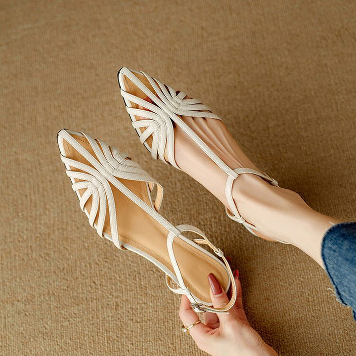 Elowen T-Strap Leather Heels