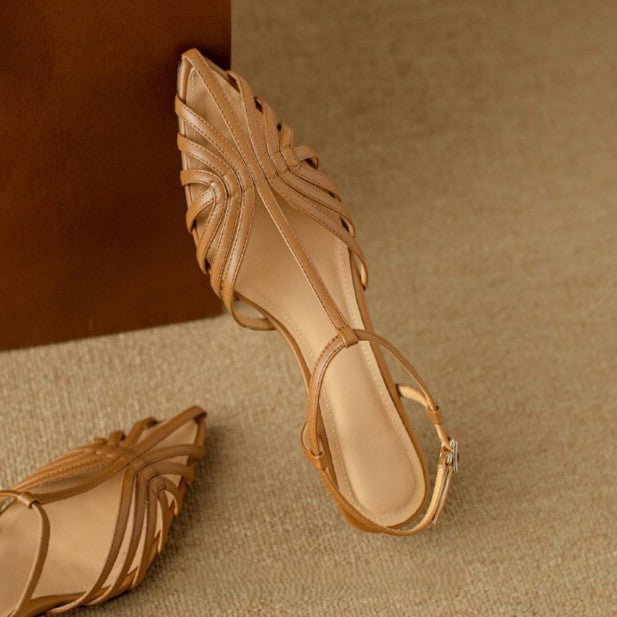 Elowen T-Strap Leather Heels