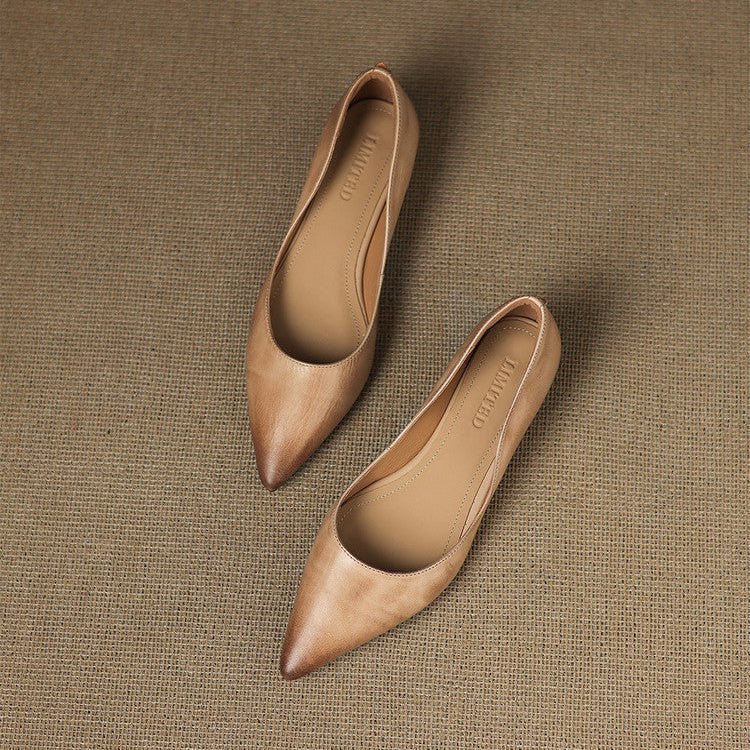 Arla Genuine Leather Flats