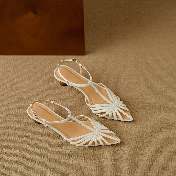 Elowen T-Strap Leather Heels