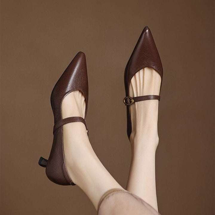 Eloria Leather Kitten Heels