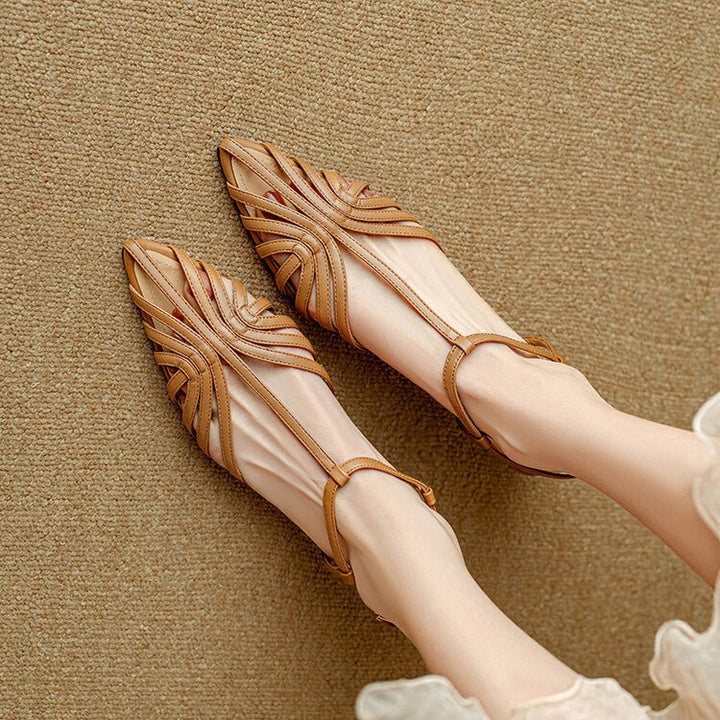 Elowen T-Strap Leather Heels